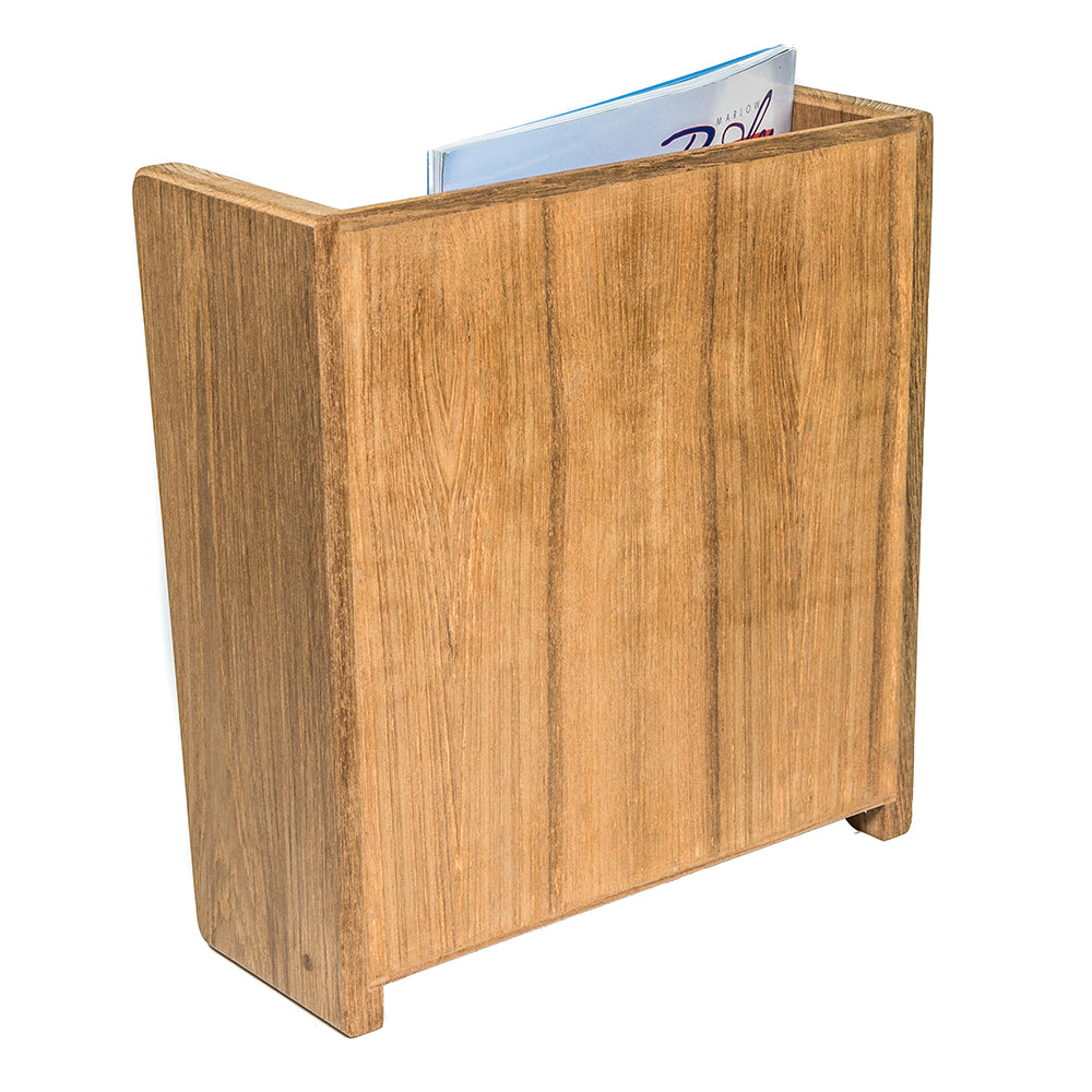 Whitecap Teak Grate Front Magazine Rack [62502] Secondary image