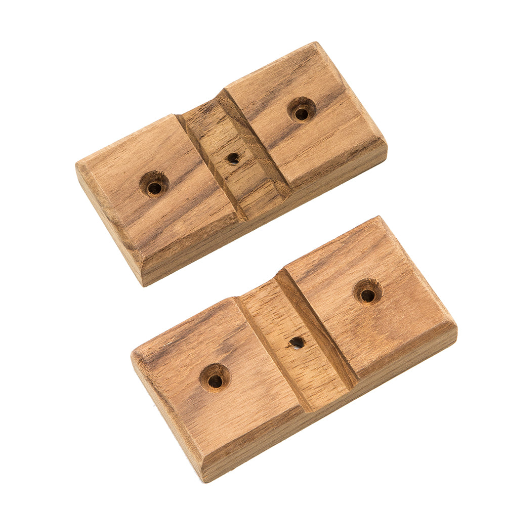 Whitecap Teak Rod Storage Rack Mounting Brackets - Pair [60609] Secondary image