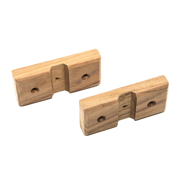 Whitecap Teak Rod Storage Rack Mounting Brackets  Pair 60609