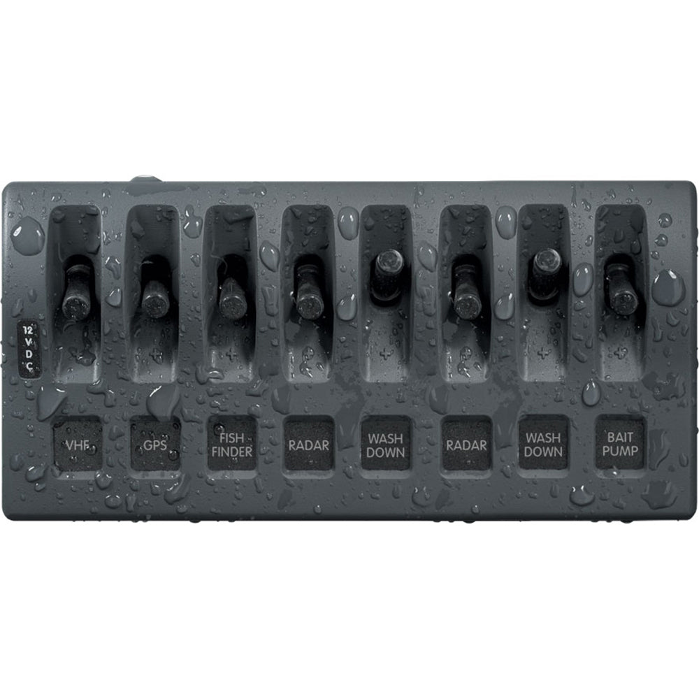 Blue Sea 4309 WeatherDeck 12V DC Waterproof Switch Panel - 8 Position [4309] Secondary image