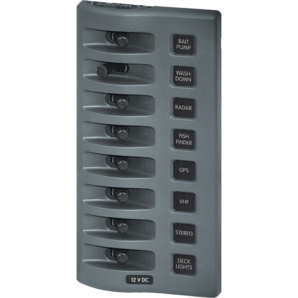 Blue Sea 4309 WeatherDeck 12V DC Waterproof Switch Panel  8 Position 4309 Main image
