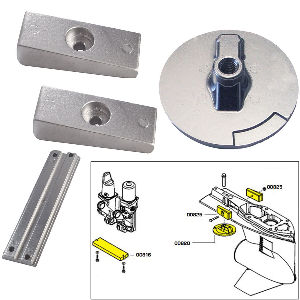 Tecnoseal Anode Kit wHardware  Mercury Verado 4  Aluminum 20814AL Main image