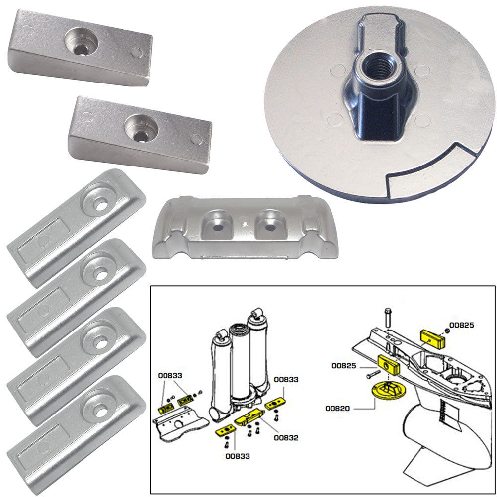 Tecnoseal Anode Kit wHardware  Mercury Verado 6  Zinc 20816 Main image