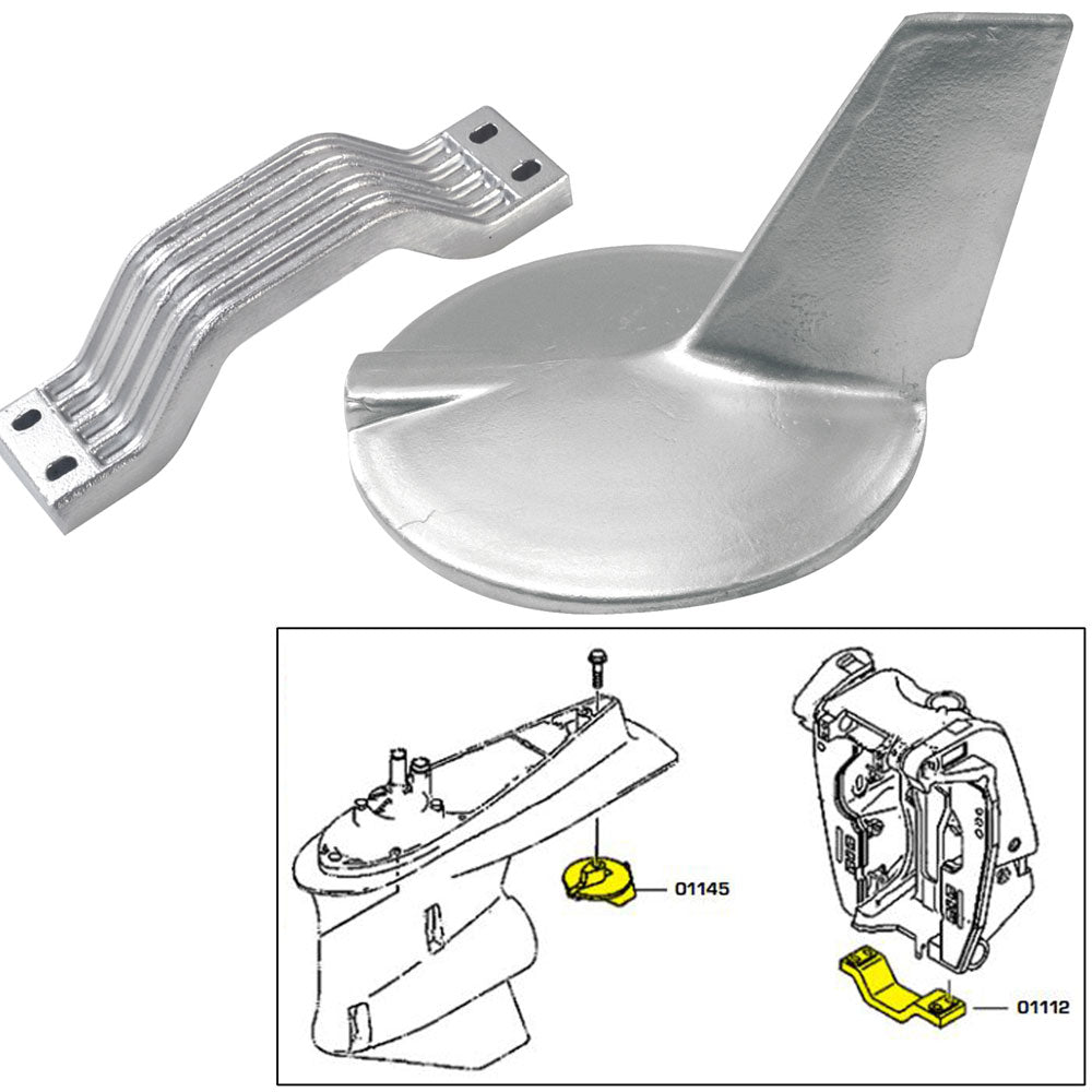 Tecnoseal Anode Kit wHardware  Yamaha 200300HP HiPerformance  Aluminum 21106AL Main image