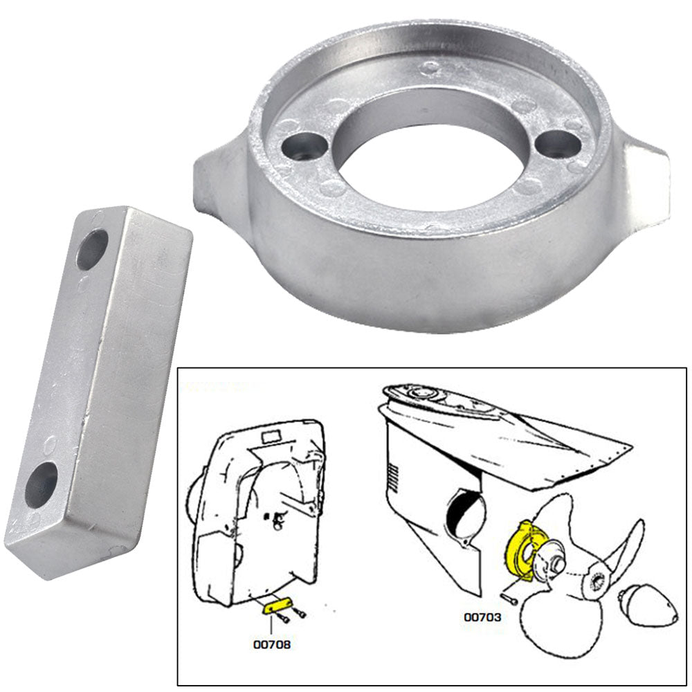 Tecnoseal Anode Kit wHardware  Volvo 290  Zinc 20705 Main image