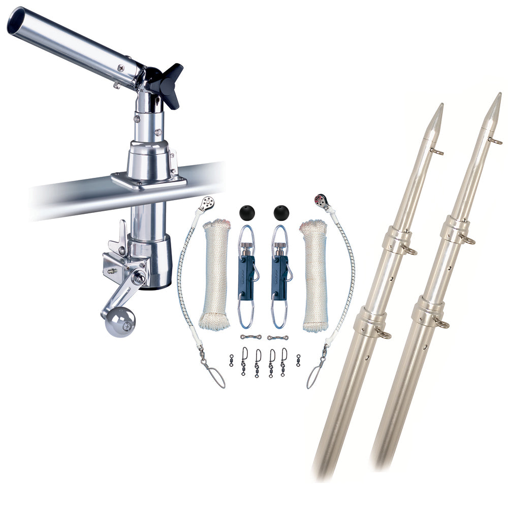 Rupp Z30 Top Gun Outrigger Kit w15 Telescoping Poles  Complete Single Line Rigging Kit wKlickers Release Clips Main image