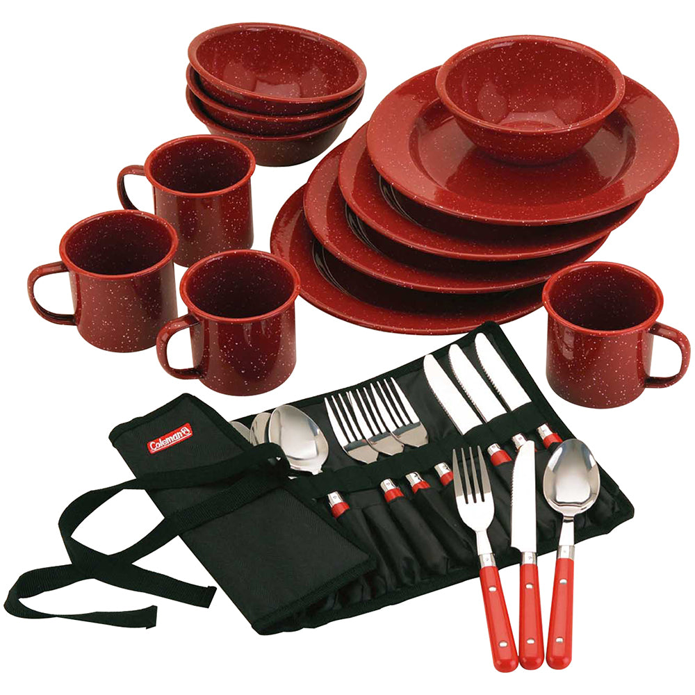 Coleman 24Piece Speckled Enamelware Cook Set  Red 2000016407 Main image