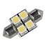 Lunasea Pointed Festoon 4 LED Light Bulb  31mm  Cool White LLB202C2100