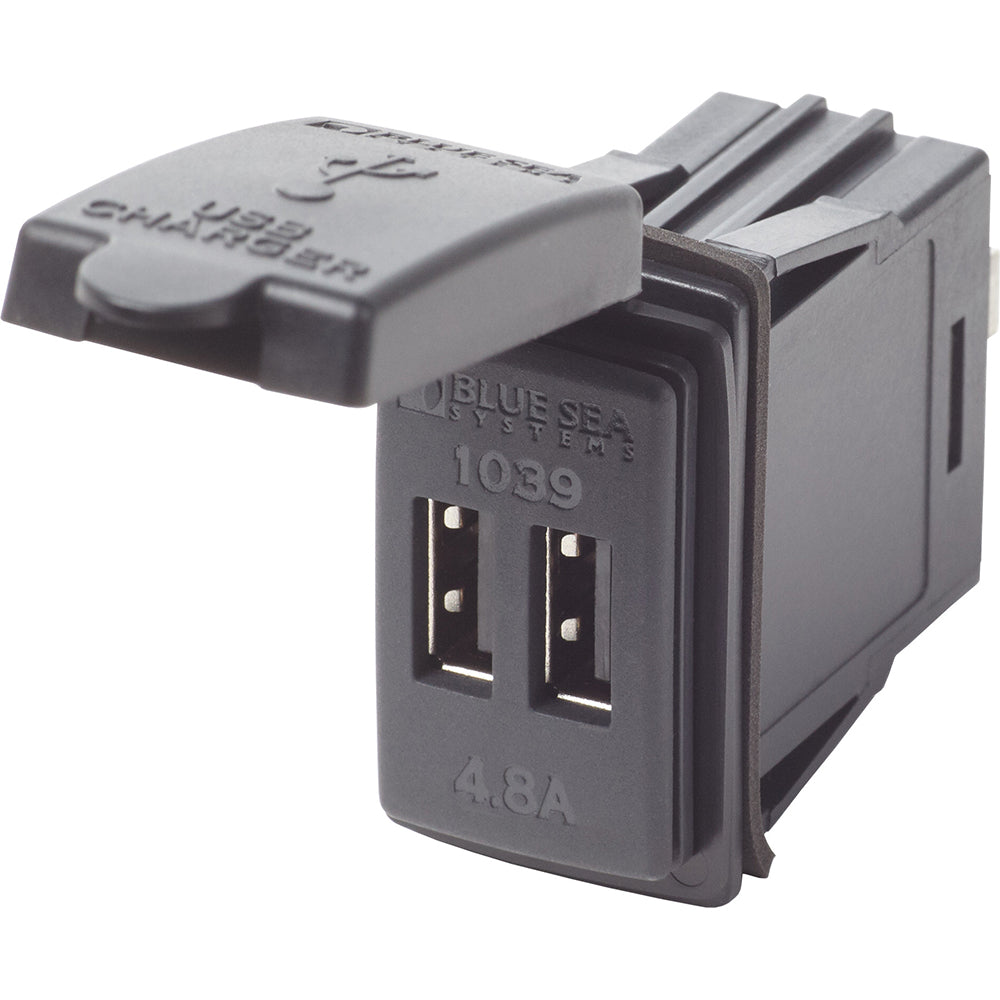 Blue Sea Dual USB Charger  24V Contura Mount 1039 Main image