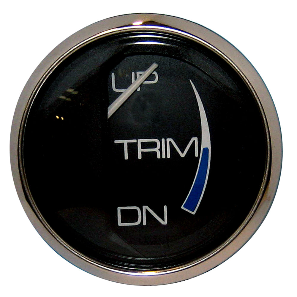 Faria Chesapeake Black 2 Trim Gauge Mercury  Mariner  Mercruiser  Volvo DP  Yamaha 01 and newer 13707 Main image