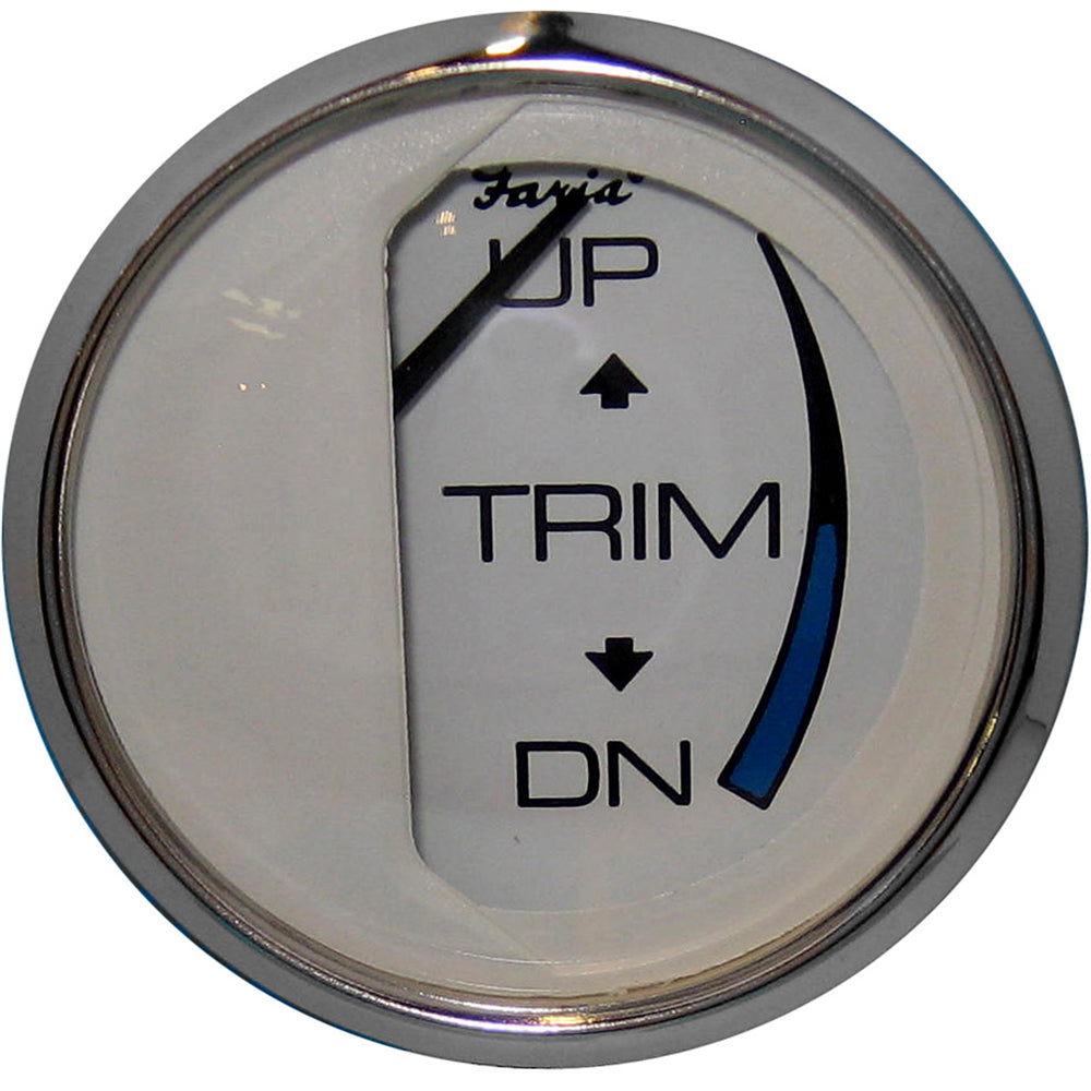 Faria Chesapeake White SS 2 Trim Gauge Mercury  Mariner  Mercruiser  Volvo DP  Yamaha  01 and Newer 13807 Main image