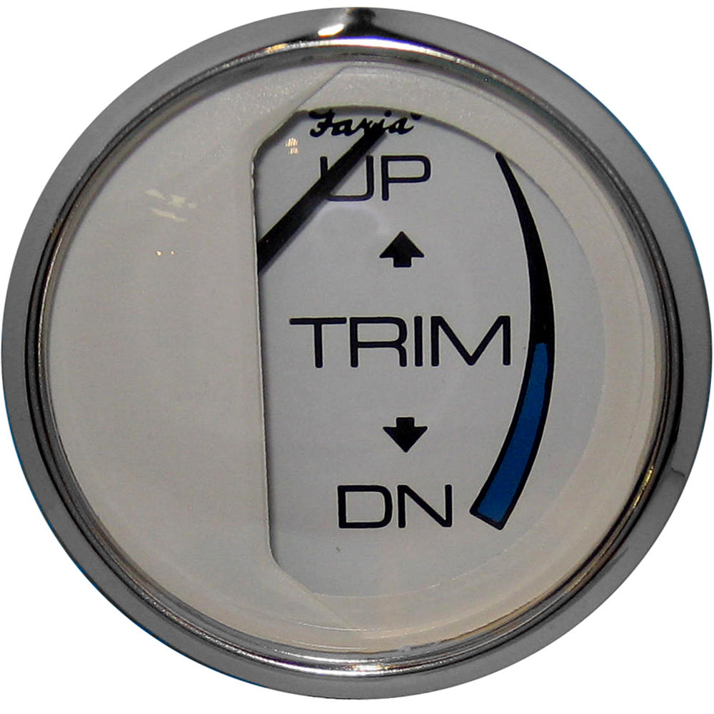 Faria Chesapeake White SS 2 Trim Gauge JESuzuki Outboard 13809 Main image