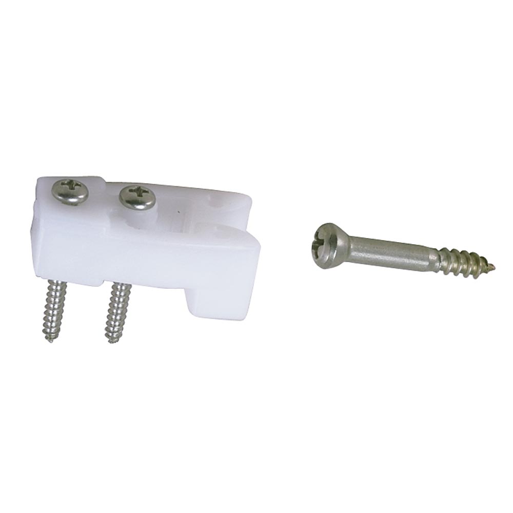 Perko Door Catches  White NylonStainless  Pair 0554DP Main image