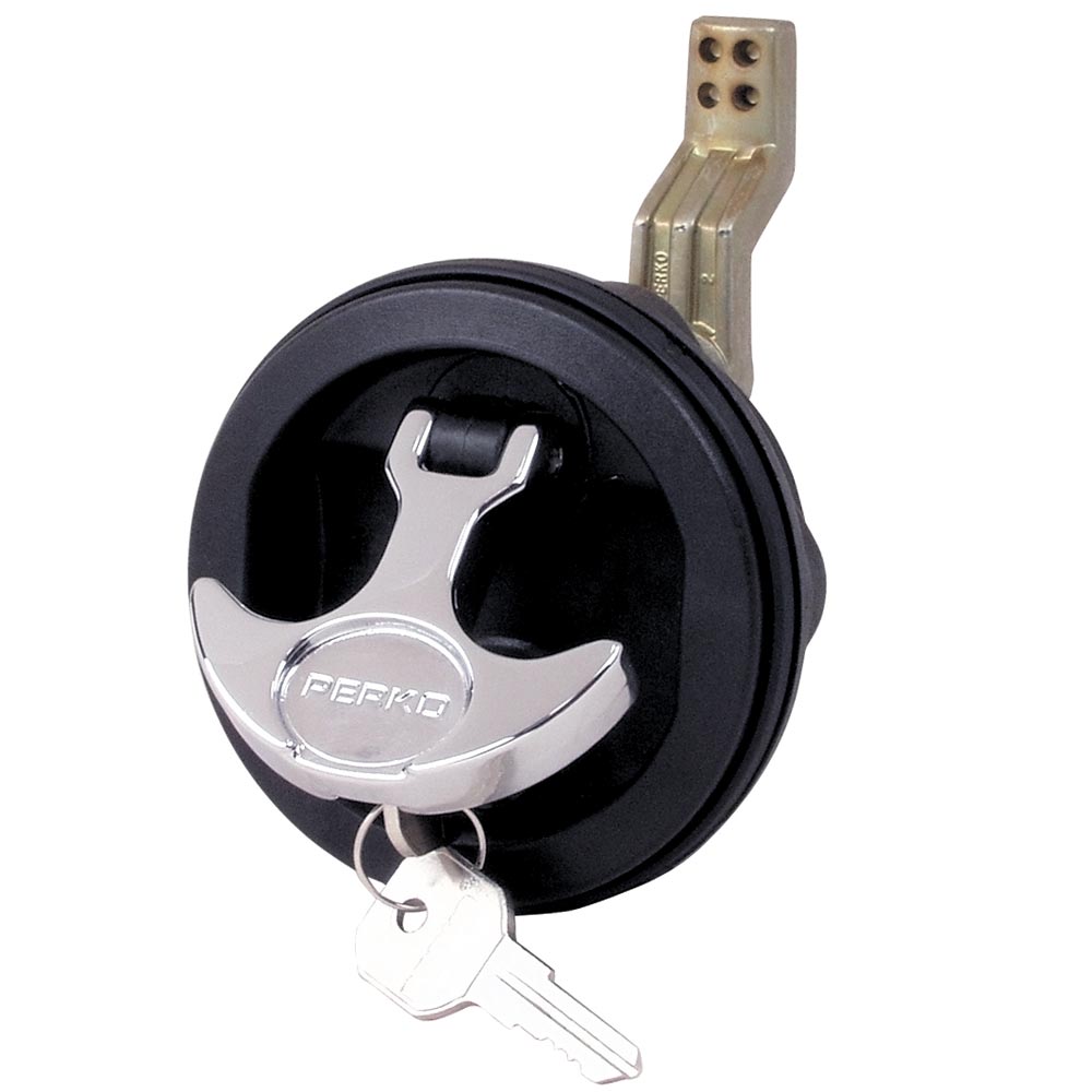 Perko Surface Mount  Latch   Black Body Chrome Handle Offset Cam Bar 34  238 1091DP1BLK Main image