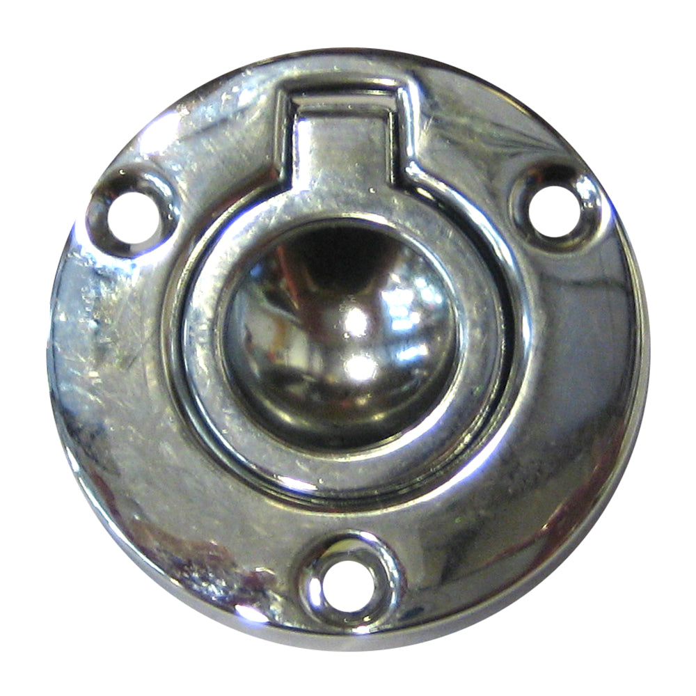 Perko Round Flush Ring Pull  2  Chrome Plated Zinc 1232DP2CHR Main image