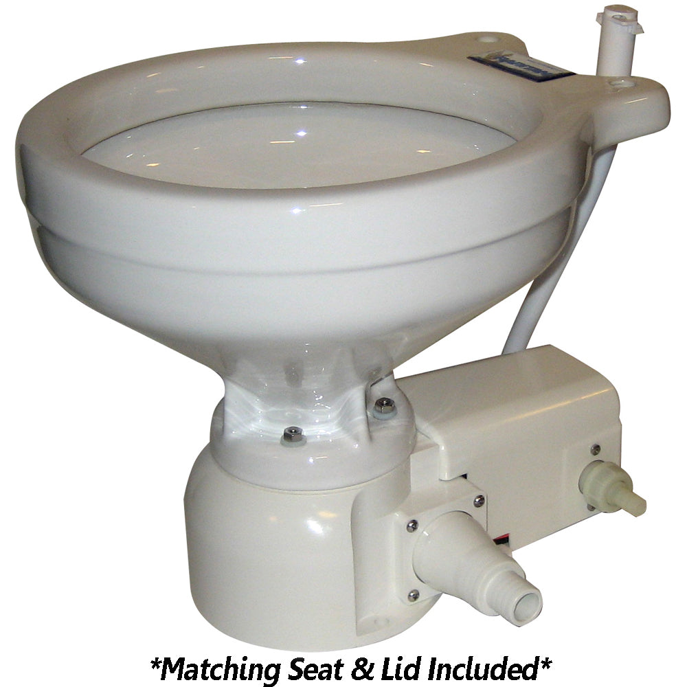 Raritan Sea Era QC Toilet  Marine Size  Freshwater Solenoid  Straight  90 Discharge  Smart Toilet Control  12v 162MF012 Main image