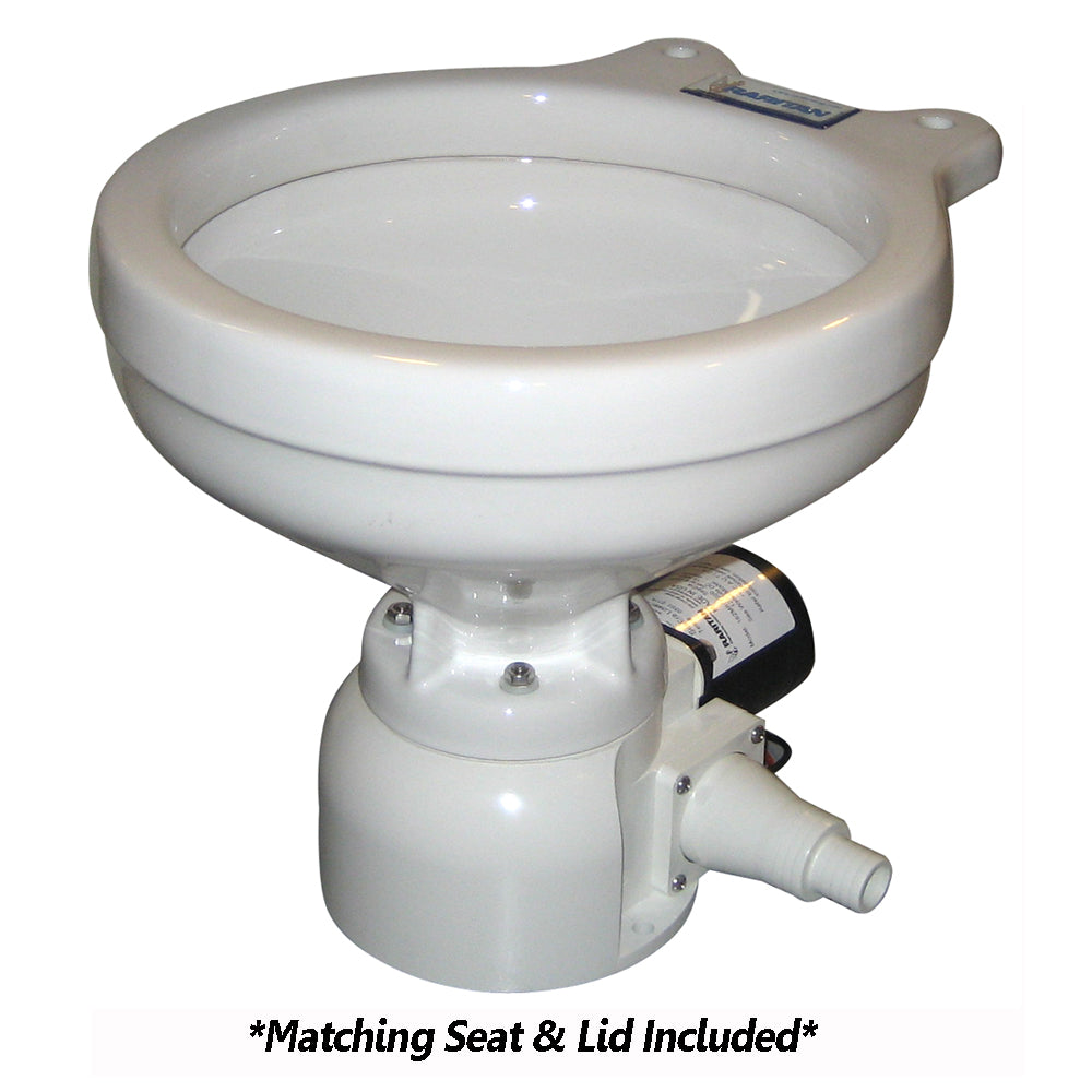 Raritan Sea Era QC Toilet  Marine Size  Remote Intake Pump  Straight  90 Discharge  Smart Toilet Control  12v 162MR012 Main image