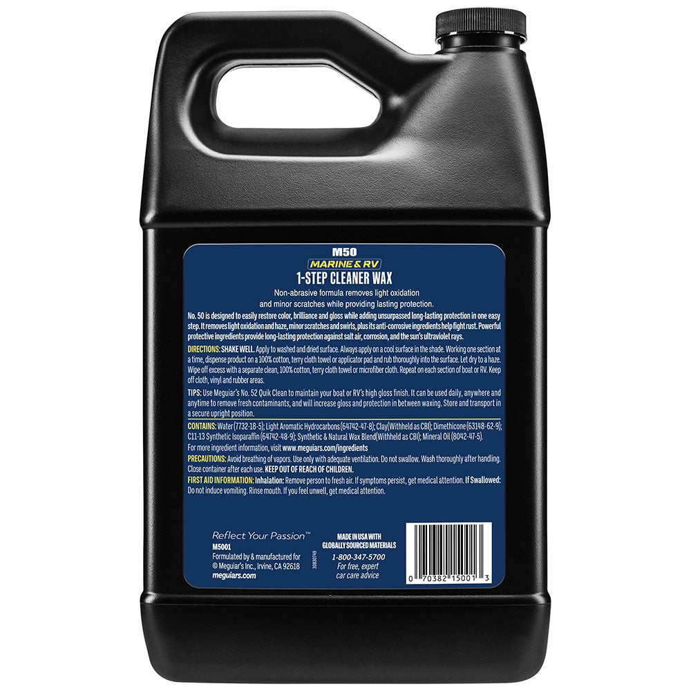 Meguiar's #50 Boat/RV Cleaner Wax - Liquid 1 Gallon [M5001] Secondary image