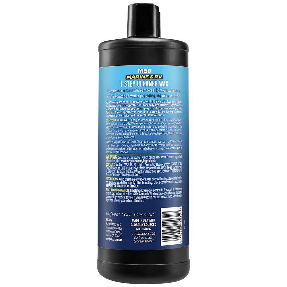 Meguiar's #50 Boat/RV Cleaner Wax - Liquid 32oz [M5032] Secondary image