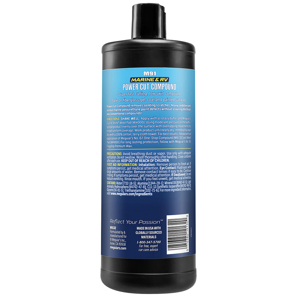 Meguiar's #91 Marine/RV Pro Grade Power Cut Compound - 32oz [M9132] Secondary image