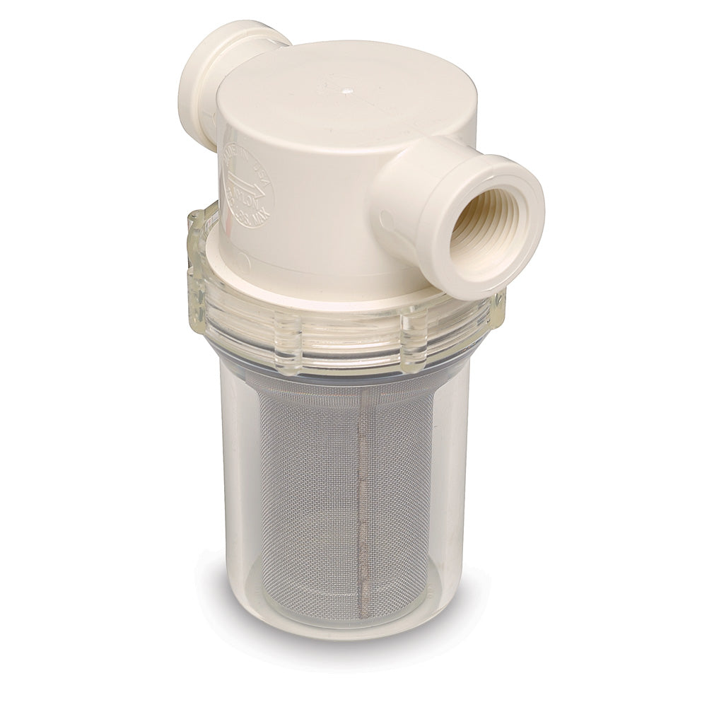 Shurflo by Pentair 34 Raw Water Strainer wBracket  Fittings  50 Mesh Screen 25322101 Main image