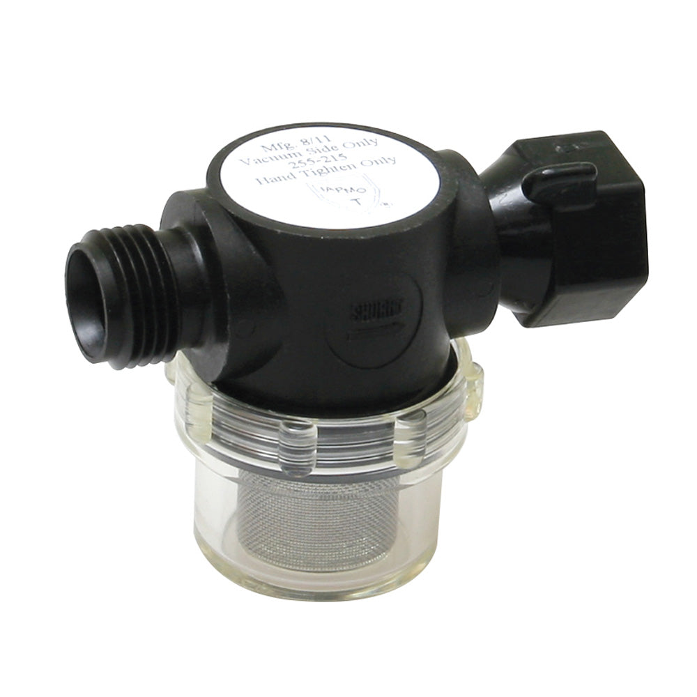 Shurflo by Pentair Swivel Nut Strainer  12 Pipe Inlet  Clear Bowl 255315 Main image