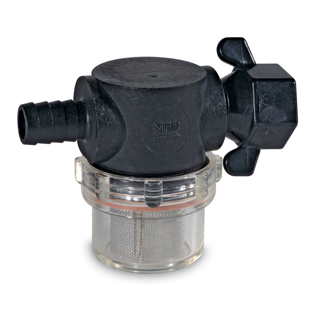Shurflo by Pentair Swivel Nut Strainer  12 Barb Inlet  Clear Bowl 255325 Main image