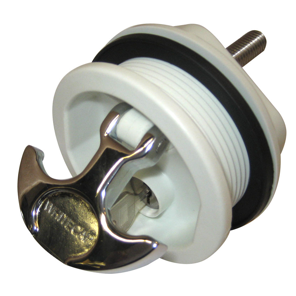 Whitecap THandle Latch  Chrome Plated ZamacWhite Nylon  Locking  Freshwater Use Only S0226WC Main image