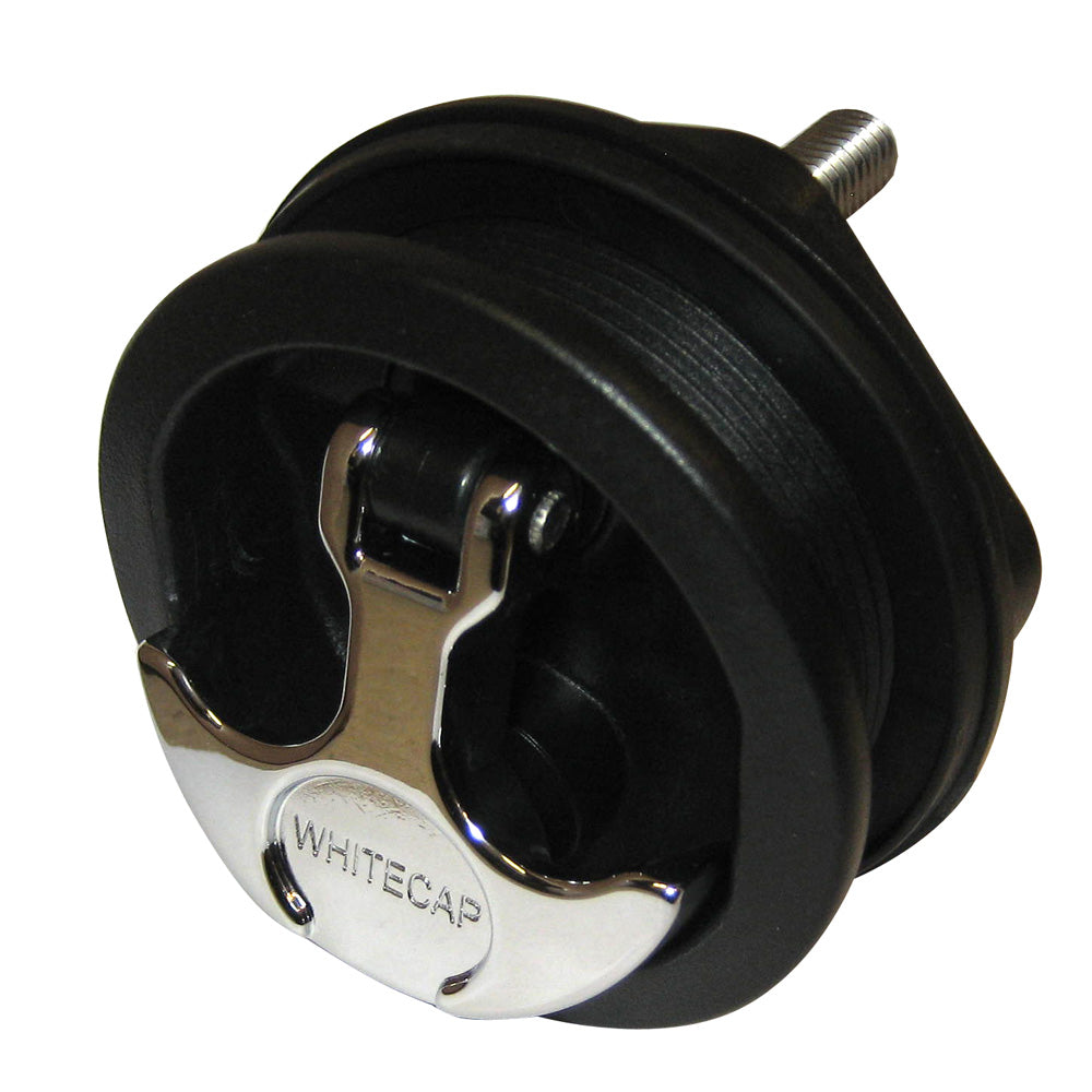 Whitecap THandle Latch  Chrome Plated ZamacBlack Nylon  No Lock  Freshwater Use Only S0230BC Main image