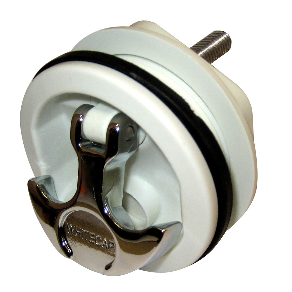 Whitecap THandle Latch  Chrome Plated ZamacWhite Nylon  No Lock  Freshwater Use Only S0230WC Main image