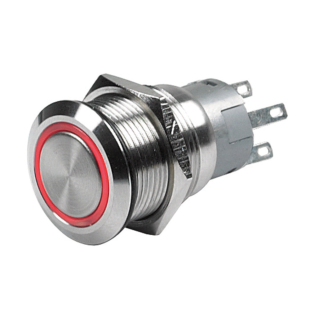 Marinco Push Button Switch  24V Latching OnOff  Red LED 80511000501 Main image