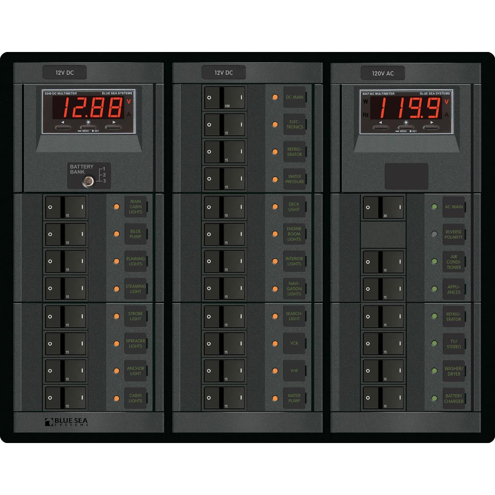 Blue Sea 1218 12V DC Main  19 Positions  120V AC Main  6 Positions 1218 Main image