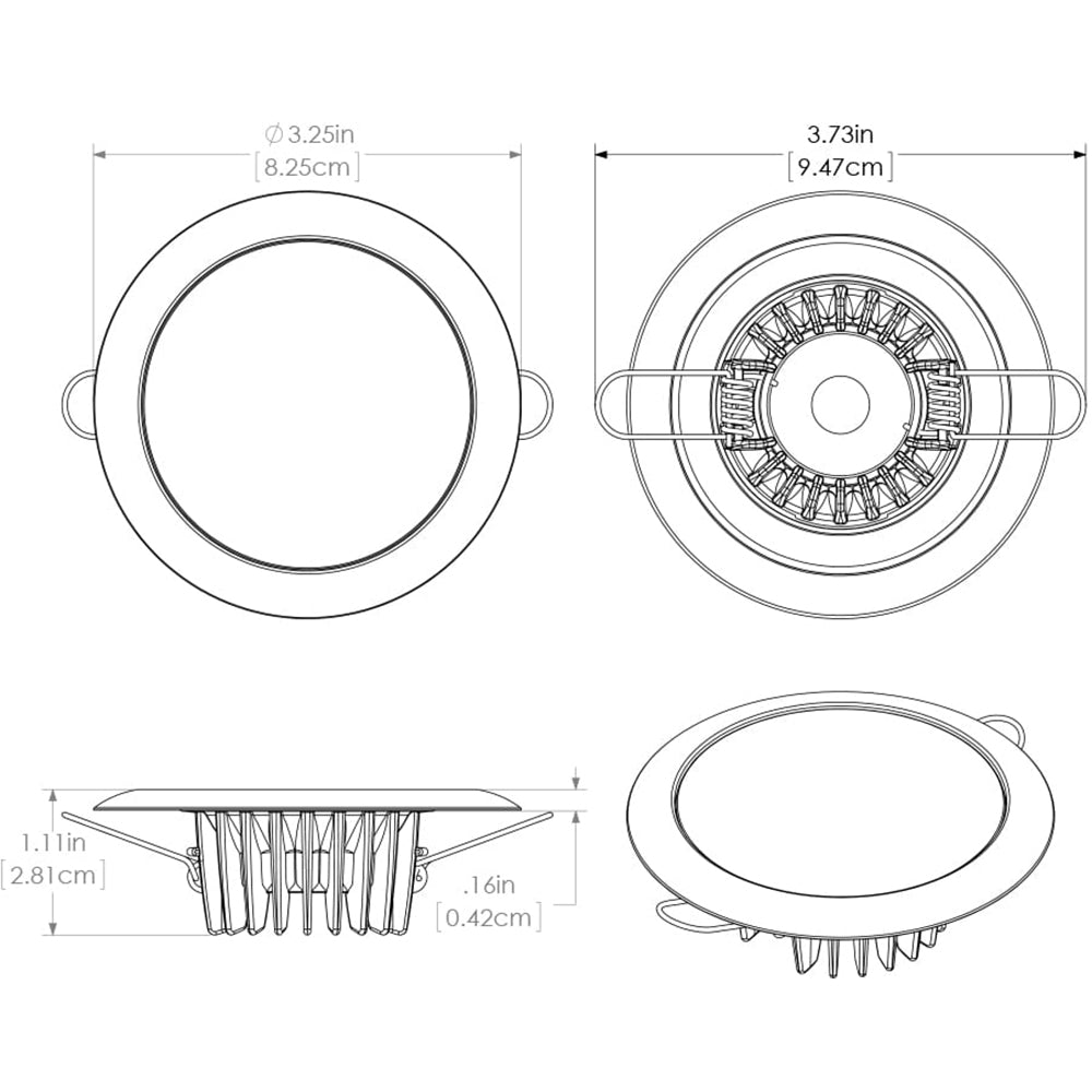 Lumitec Mirage Flush Mount Down Light Spectrum RGBW - White Housing [113127] Secondary image