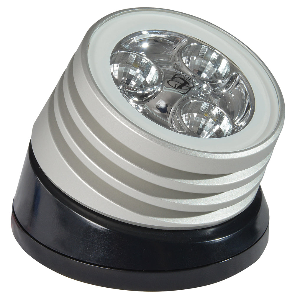 Lumitec Zephyr LED Spreader/Deck Light -Brushed, Black Base - White Non-Dimming [101326] Secondary image