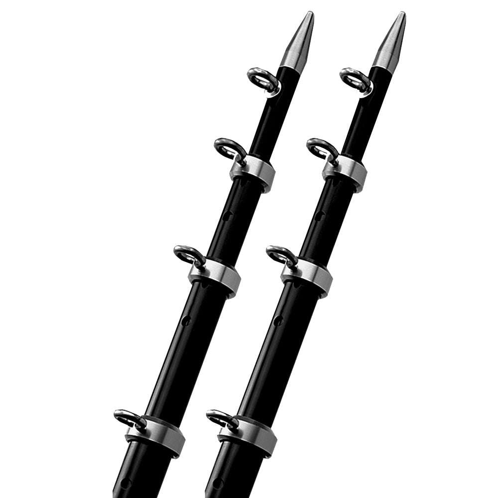 TACO 15 BlackSilver Outrigger Poles  118 Diameter OT0442BKA15 Main image