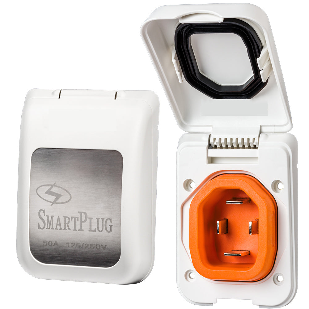 SmartPlug 50 AMP Male NonMetallic Inlet Cover  White BM50PW Main image