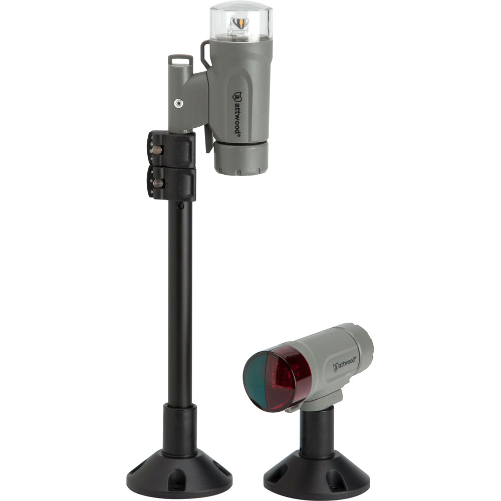 Attwood PaddleSport Portable Navigation Light Kit  Screw Down or Adhesive Pad  Gray 141927 Main image