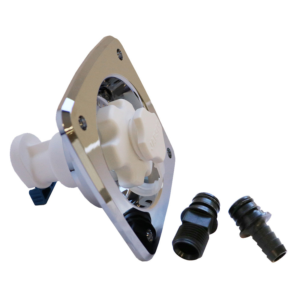 Jabsco Water Pressure Regulator  Flush Mount  Chrome  45 psi 444122045 Main image