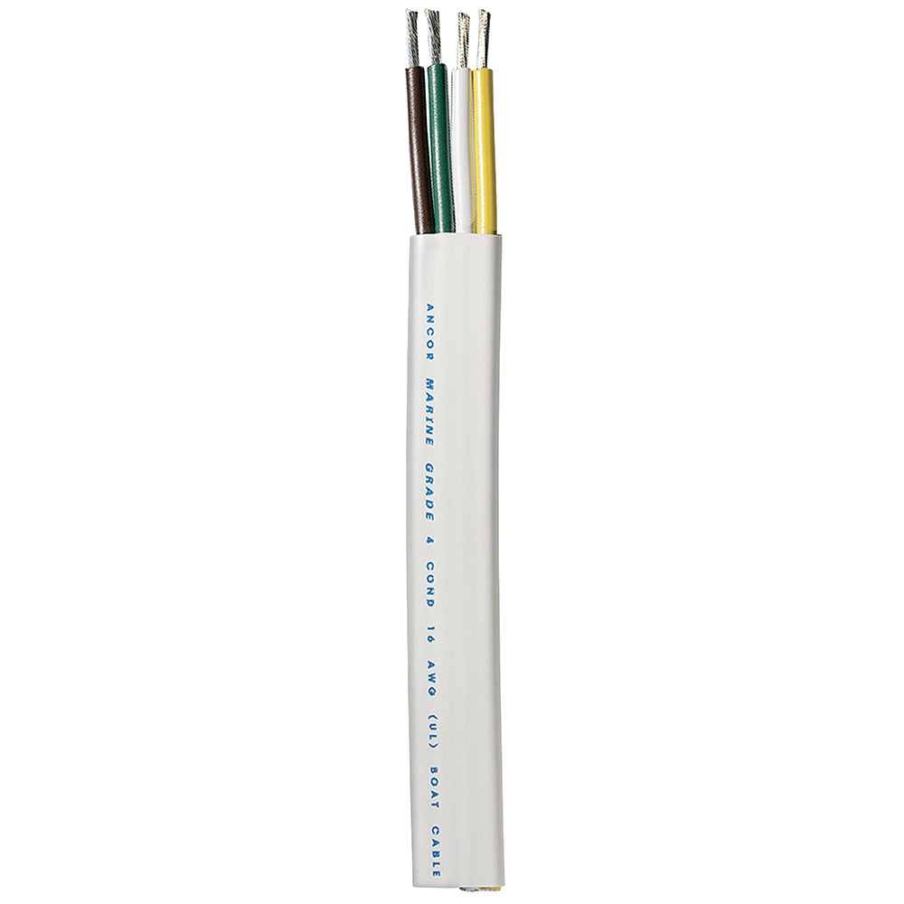 Ancor Trailer Cable  164 AWG  YellowWhiteGreenBrown  Flat  100 154010 Main image