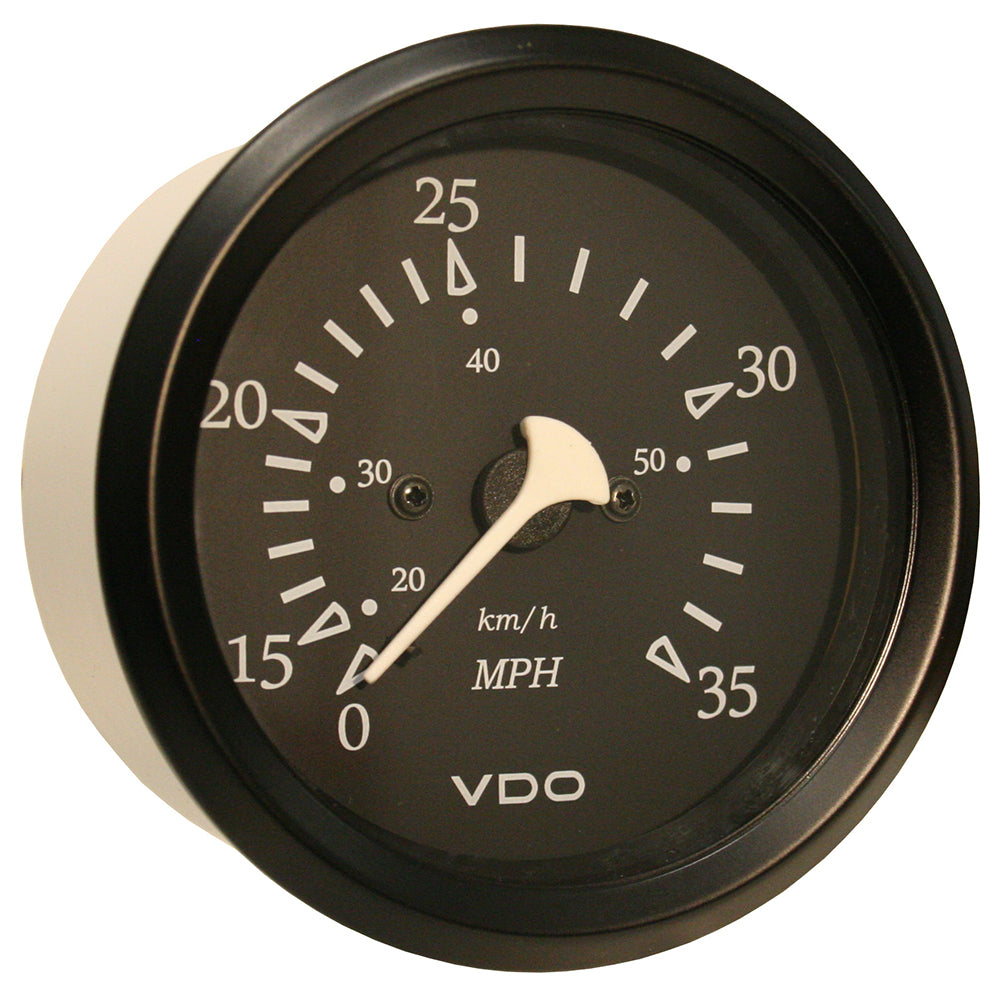 VDO Cockpit Marine 85mm 338 35 MPH Pitot Speedometer  Black DialBezel 26011796 Main image
