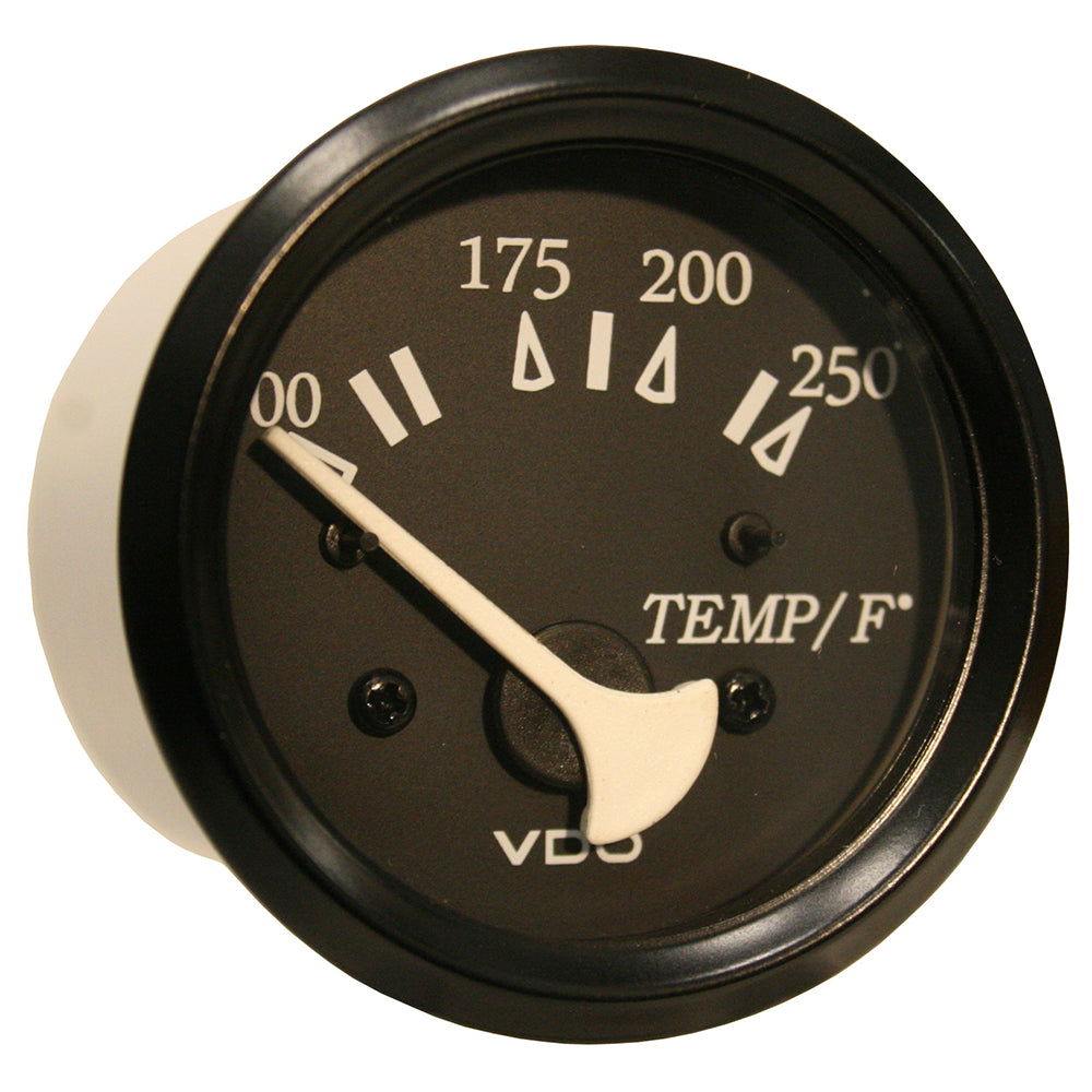 VDO Cockpit Marine 52mm 2116 250 F Water Temperature Gauge  Black DialBezel 31011801 Main image