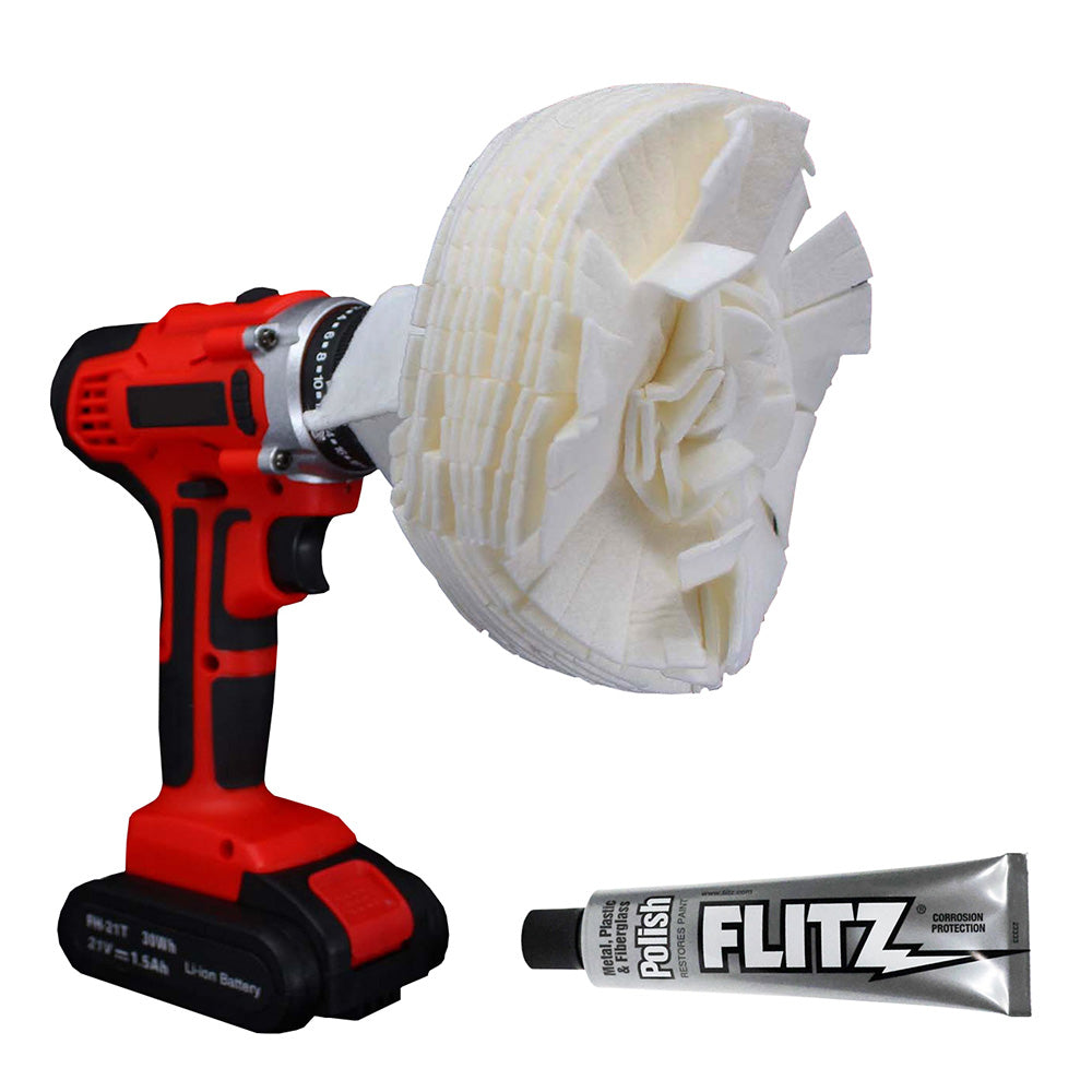 Flitz Buff Ball  Extra Large 7  White w176oz Tube Flitz Polish WB 20150 Main image