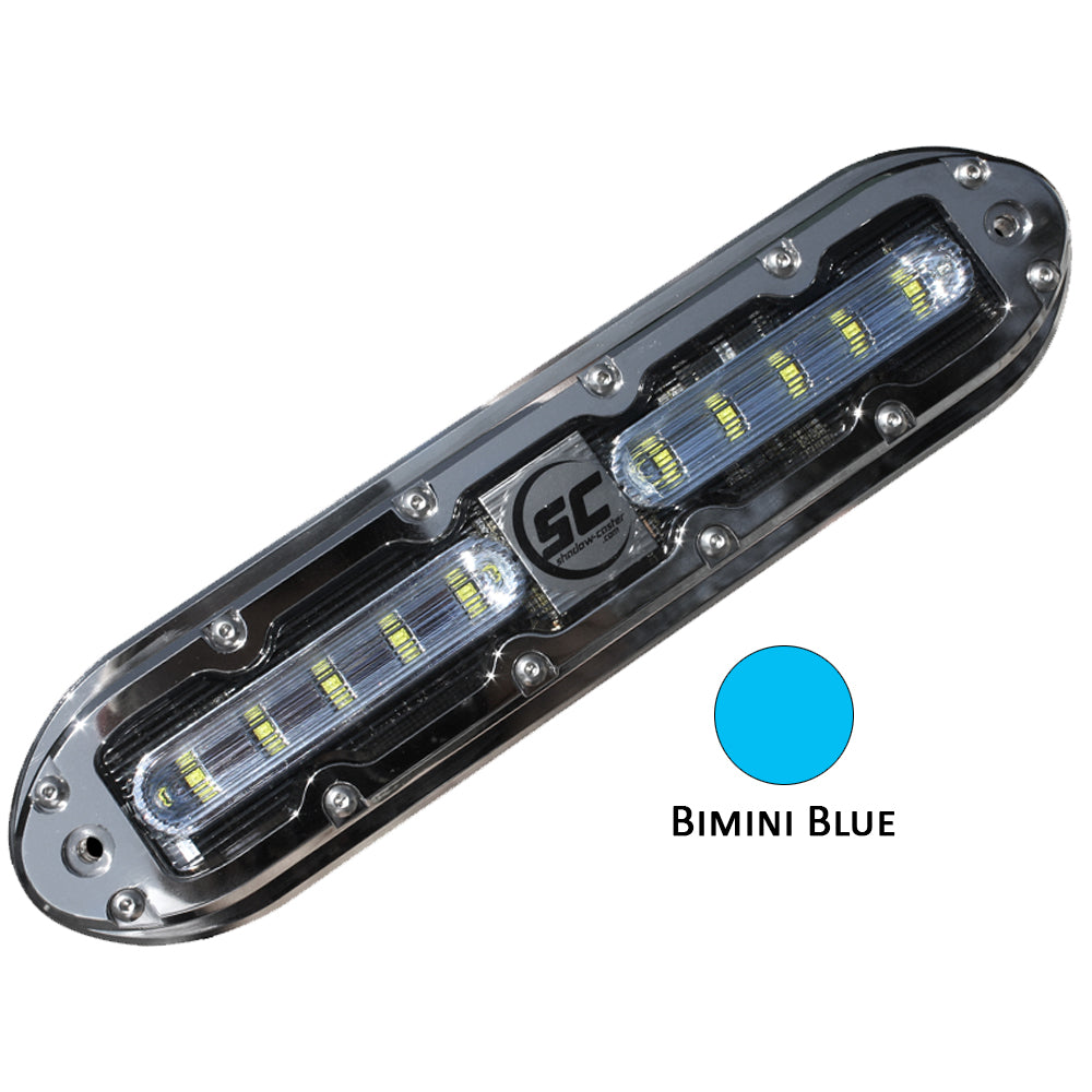 ShadowCaster SCM10 LED Underwater Light w20 Cable  316 SS Housing  Bimini Blue SCM10BB20 Main image