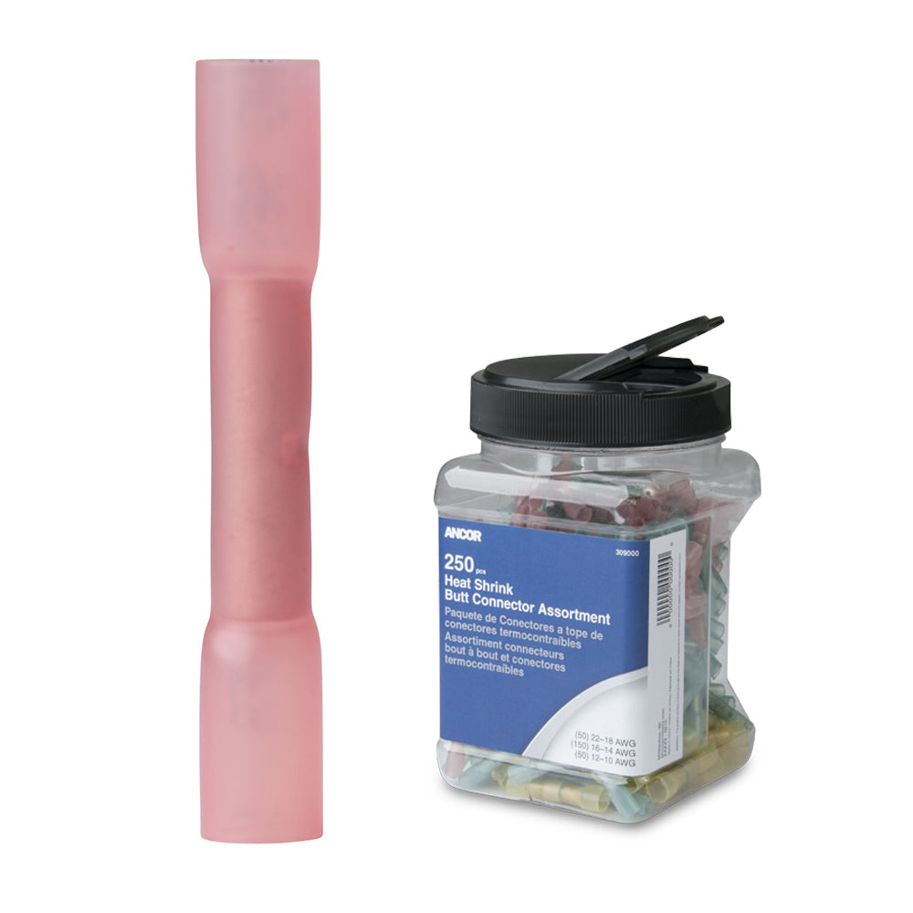 Ancor 2218 AWG Heat Shrink Butt Connector  250Pieces  Jar 309001 Main image