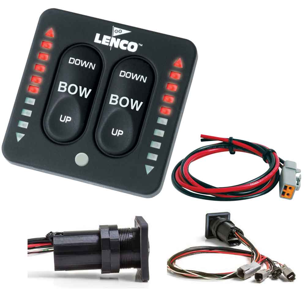 Lenco LED Indicator Integrated Tactile Switch Kit wPigtail fSingle Actuator Systems 15170001 Main image