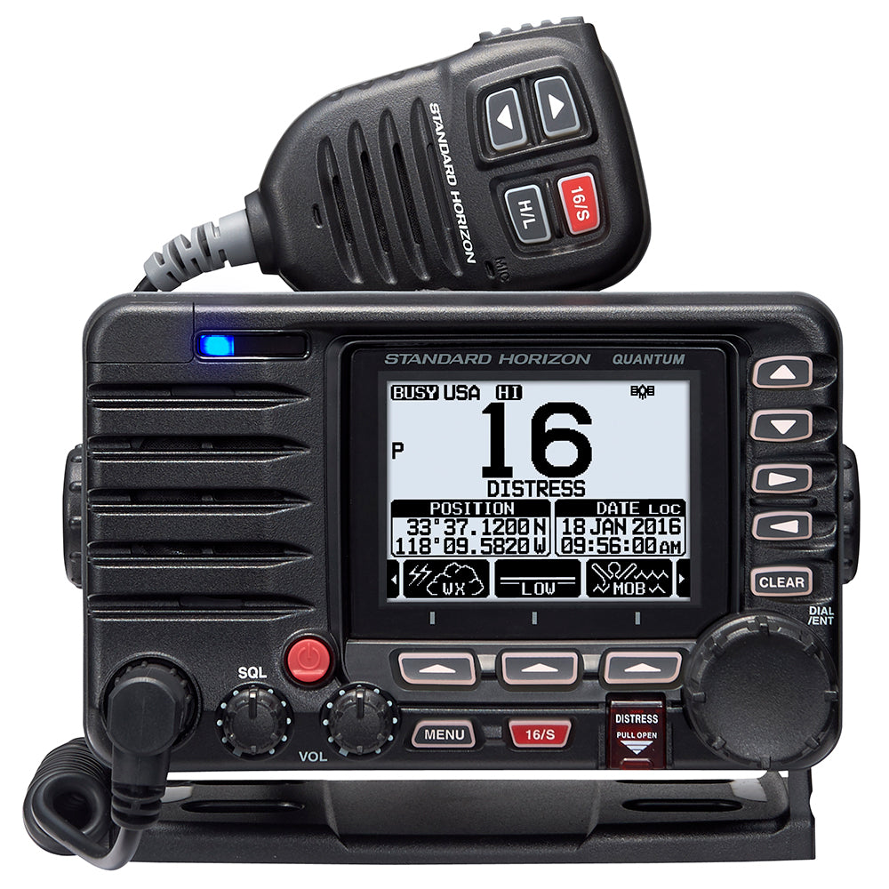 Standard Horizon Quantum GX6000 25W Commercial Grade Fixed Mount VHF wNMEA 2000 Integrated AIS receiver  Speaker Mic Main image