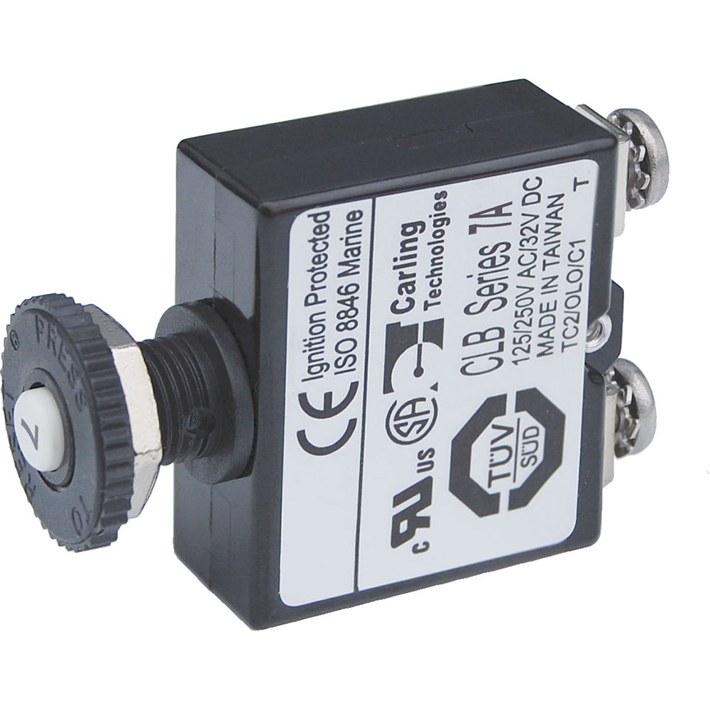 Blue Sea Push Button Reset Only Screw Terminal Circuit Breaker  7 Amps 2131 Main image