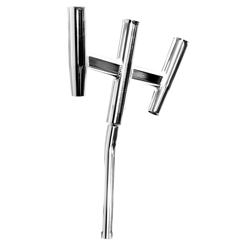 Tigress Triple Aluminum Kite Rod Holder  Bent Butt  Polished 88158 Main image