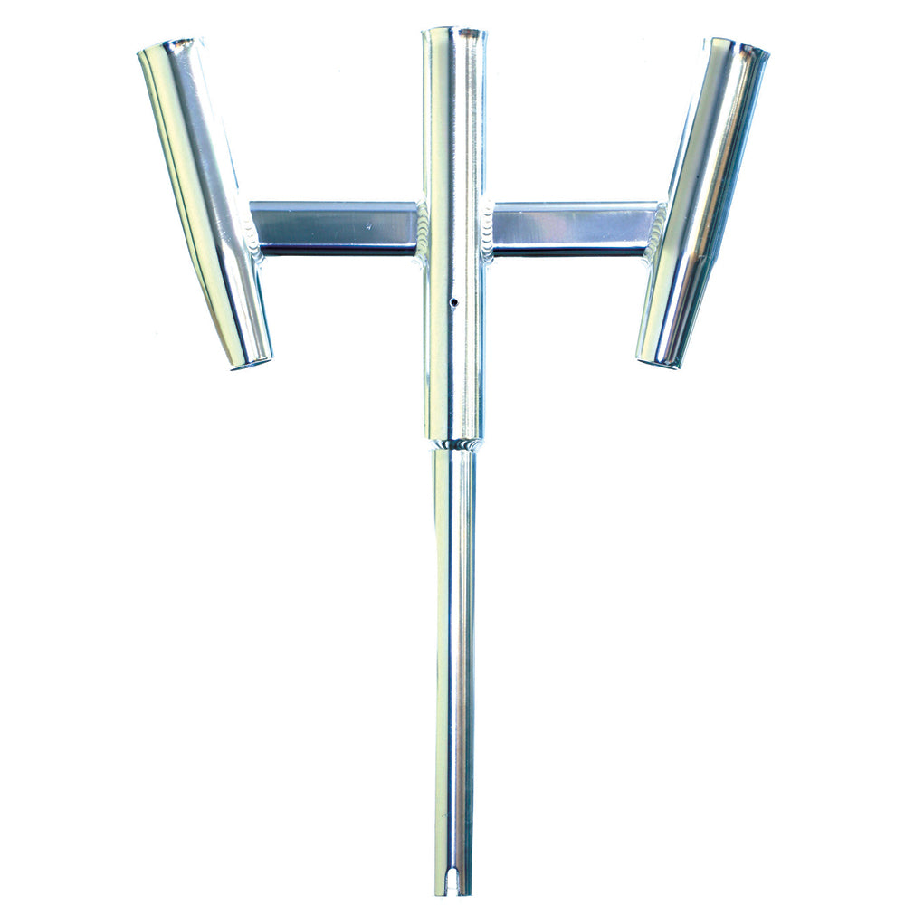 Tigress Triple Aluminum Kite Rod Holder  Straight Butt  Polished 88159 Main image