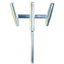 Tigress Triple Aluminum Kite Rod Holder  Straight Butt  Polished 88159